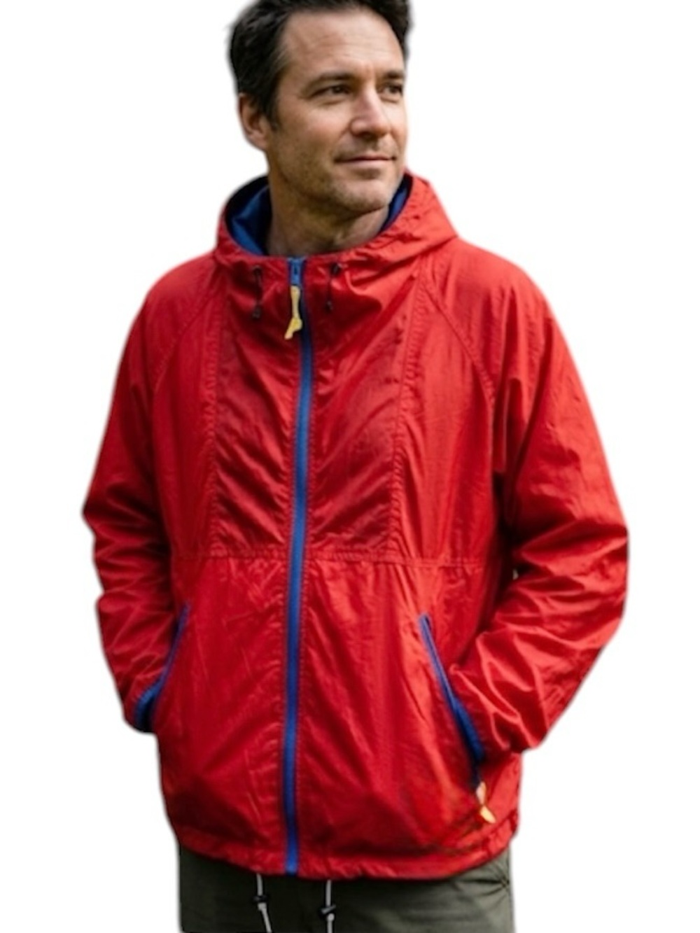 SIERRA DESIGNS Men’s Vintage Red Windbreaker Jacket Lightweight KWay Style Large